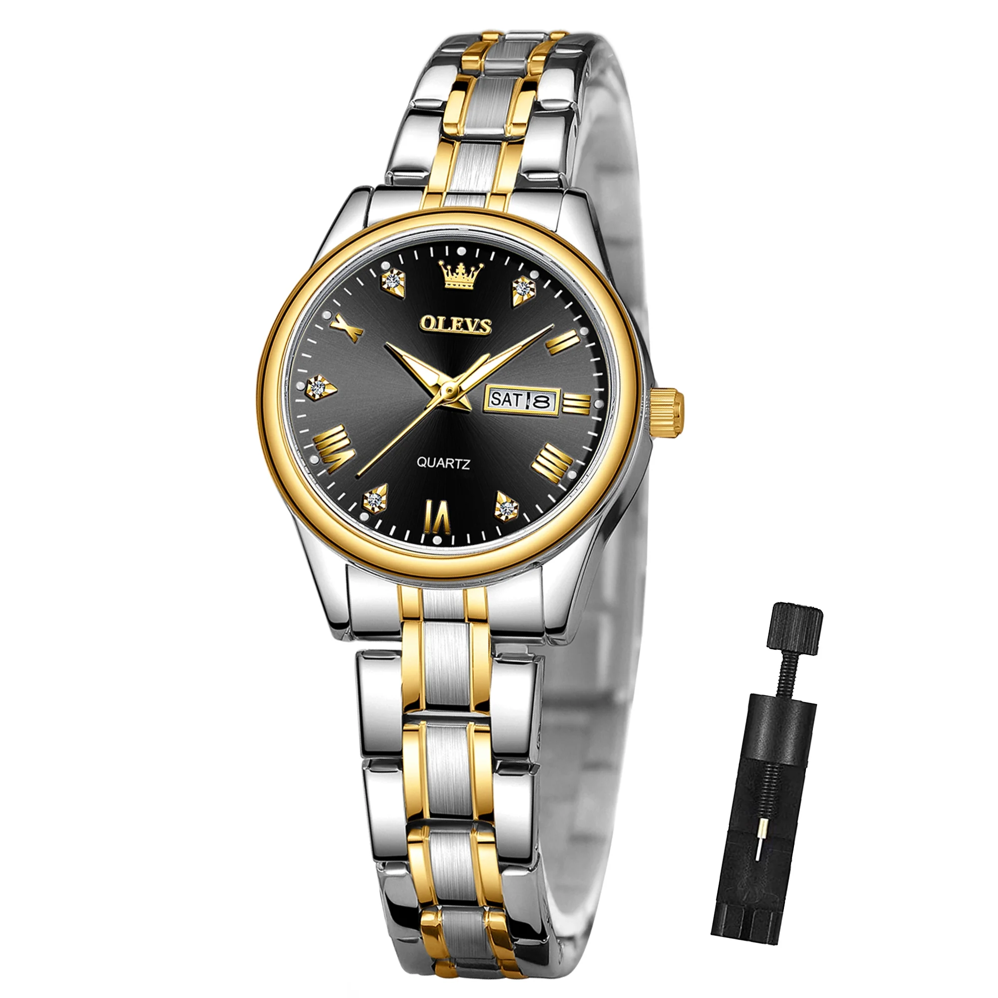 Olevs 5563 – Silver Women (black dial)